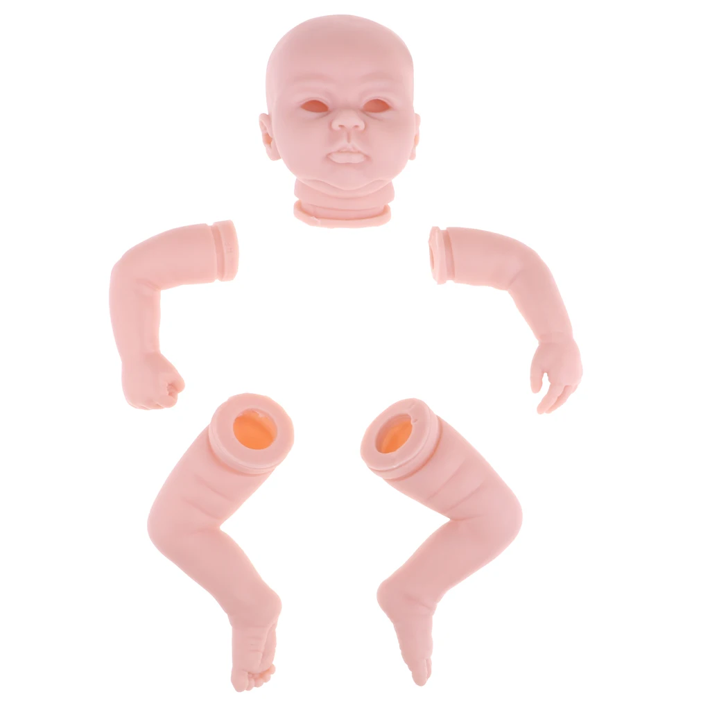 Настоящее прикосновение мягкий силиконовый 20 дюймов Reborn наборы реалистичные бодрствование кукла пустая голова конечности Плесень DIY делая аксессуары#1