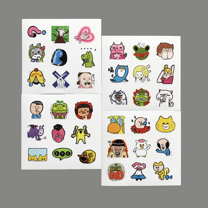 [new] Cute diary stickers homemade hand account decoration stupid funny funny cartoon children notepad stickers waterproof