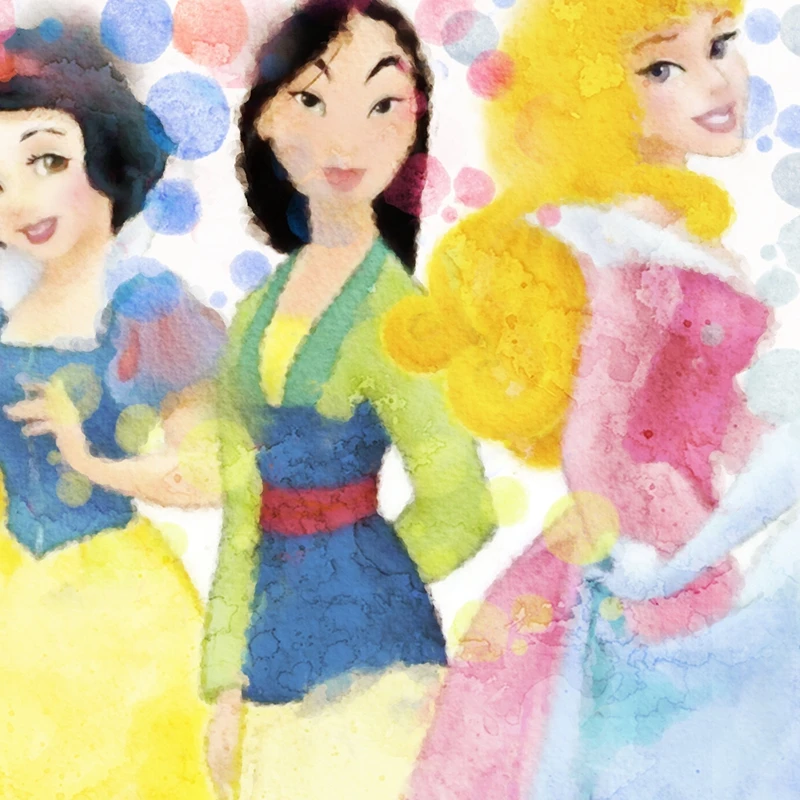 Watercolor Disney Princess Wall Art 2