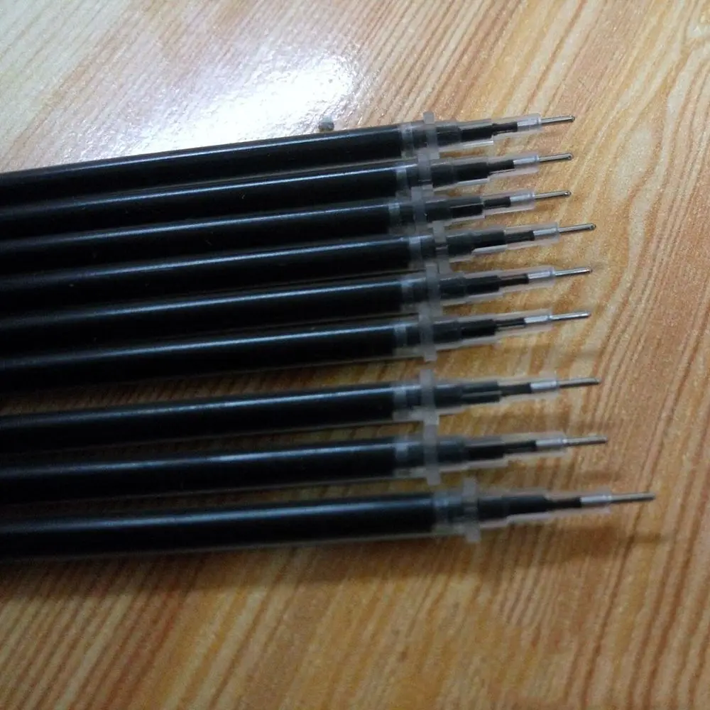10 шт 0,5 мм шариковая ручка стержни гелевые черные чернила Заправка пишущие ручки 2 цвета