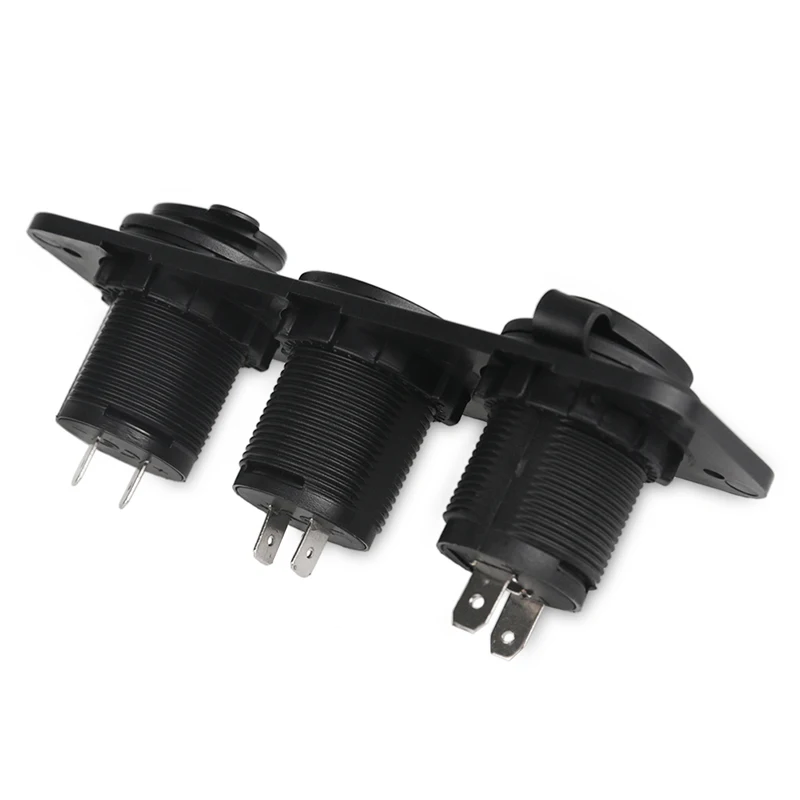 12 V/24 V автомобиль Зарядное устройство мотоцикл Plug Dual USB адаптер-Разветвитель Прикуривателя Цифровой вольтметр 3 отверстия Панель Мощность гнездо 4.2A