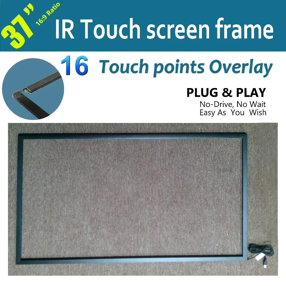 3" IR Multi-touch screen Overlay Kit с 16 сенсорными точками быстрого отклика 3-7 мс наружное и использование в помещении