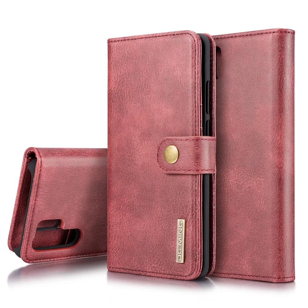 DG.MING Protective 2 In 1 Removable Wallet Case For Huawei P20 P30 Pro Leather 3 Card Slots Magnetic Flip Case For P20 Lite