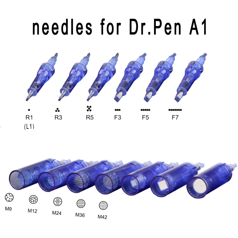 

50pcs Bayonet Cartridge Needles 1/3/5/7/9/12/24/36/42/nano For Electric Dr.Pen A1 Derma Pen Microblading Needles Micro Stamp