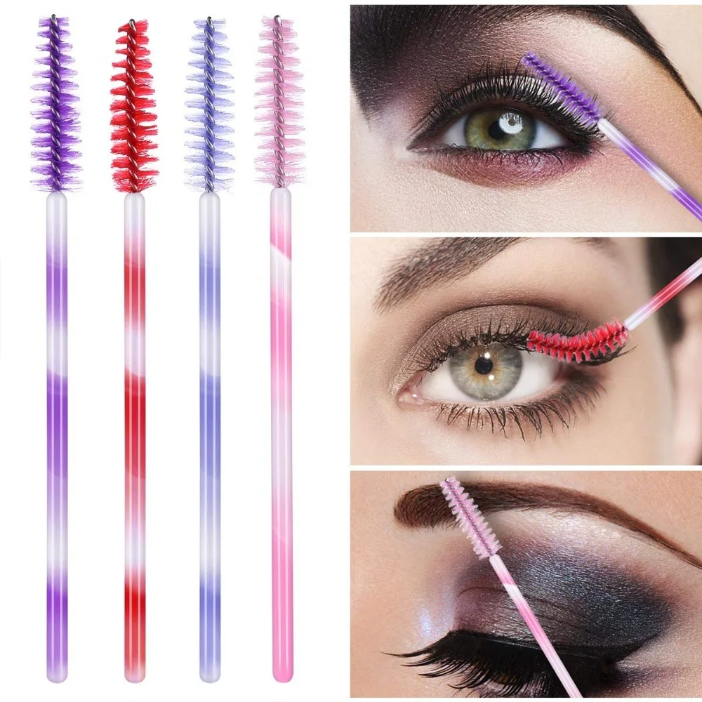 

Disposable Mascara Brush Wand Eyebrow Brushes Eyelash Extension Eye Lash Wands Applicator Colorful Makeup Brush 300pcs/ Pack