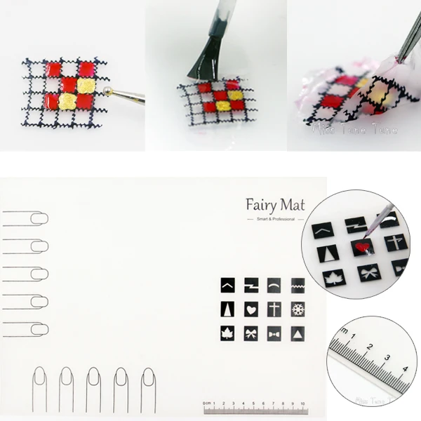 ネイルアートマニキュアシリコンマットスタンピングネイル用逆スタンプ水大理石ネイルアーティスト練習ワークスペースパッド Mat Mat Carmat Puzzle Aliexpress