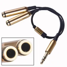 3 5mm male to 2 female earphone headphone audio splitter extension cable adapter
