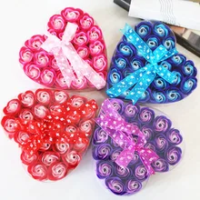 Лепесток бумажное мыло 24 шт. искусственная Роза Сердце Форма пакет цветок ароматические стиральная тематические товары про рептилий и земноводных ручной