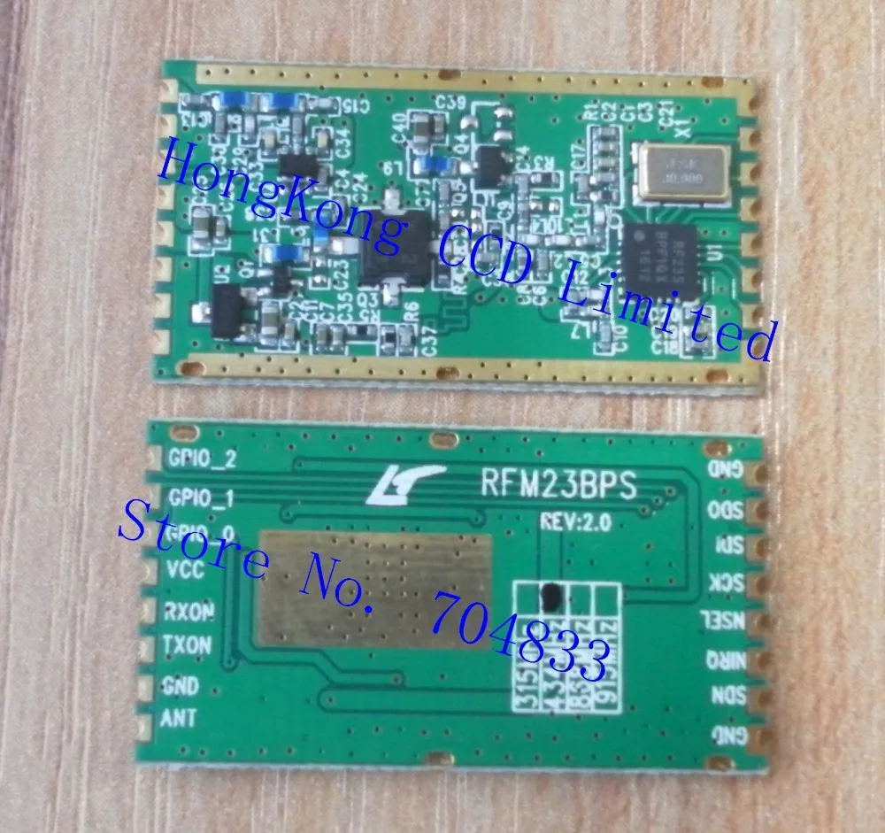 

RFM23BP 433/868/915Mhz Power FSK Wireless transceiver module 30dBm 1W High Power RF RF23S