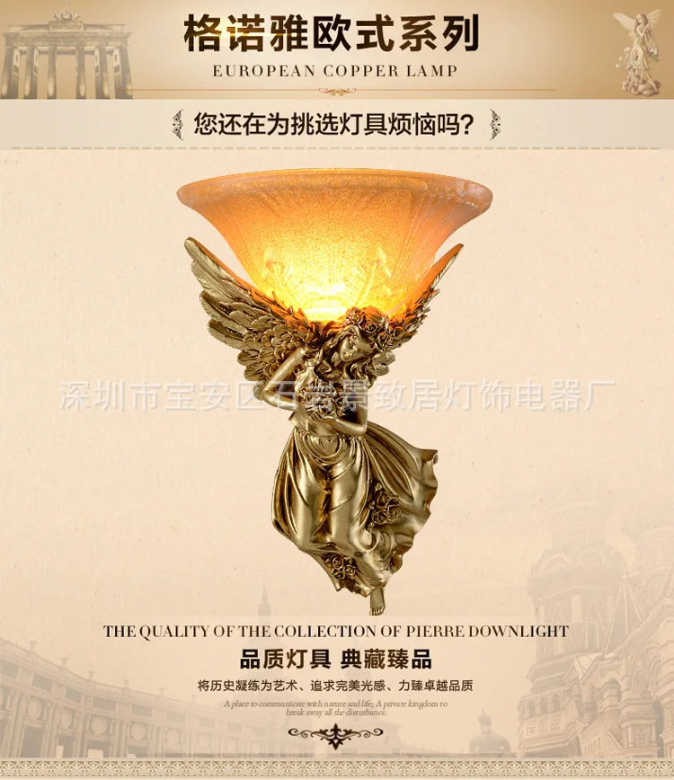 TUDA 33X40 см Ангел в форме смолы настенный светильник в форме слона смолы настенный светильник Винтаж Европейский стиль настенные лампы для гостиной