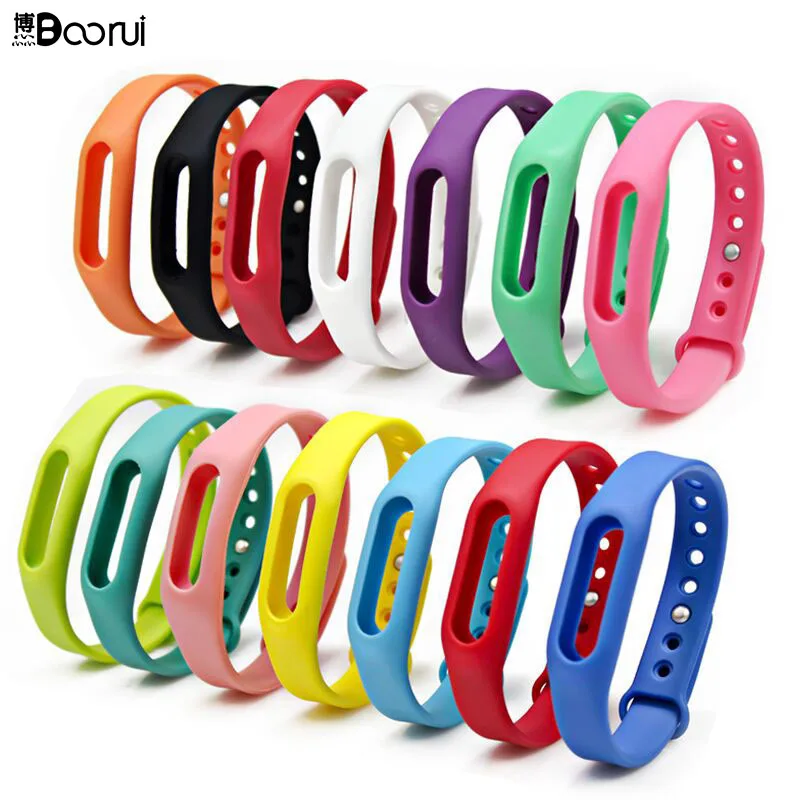 Популярный ремешок mi 1 s цветной ремешок mi ремень mi band браслет на запястье pulseira умный Браслет пульсометр разные цвета - изображение