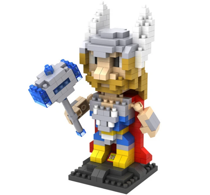 

New LOZ Big Ironman Loki Thor Captain America Blocks The Avenger Micro Blocks DIY Building Toys Children Gifts Kids Toys 9522