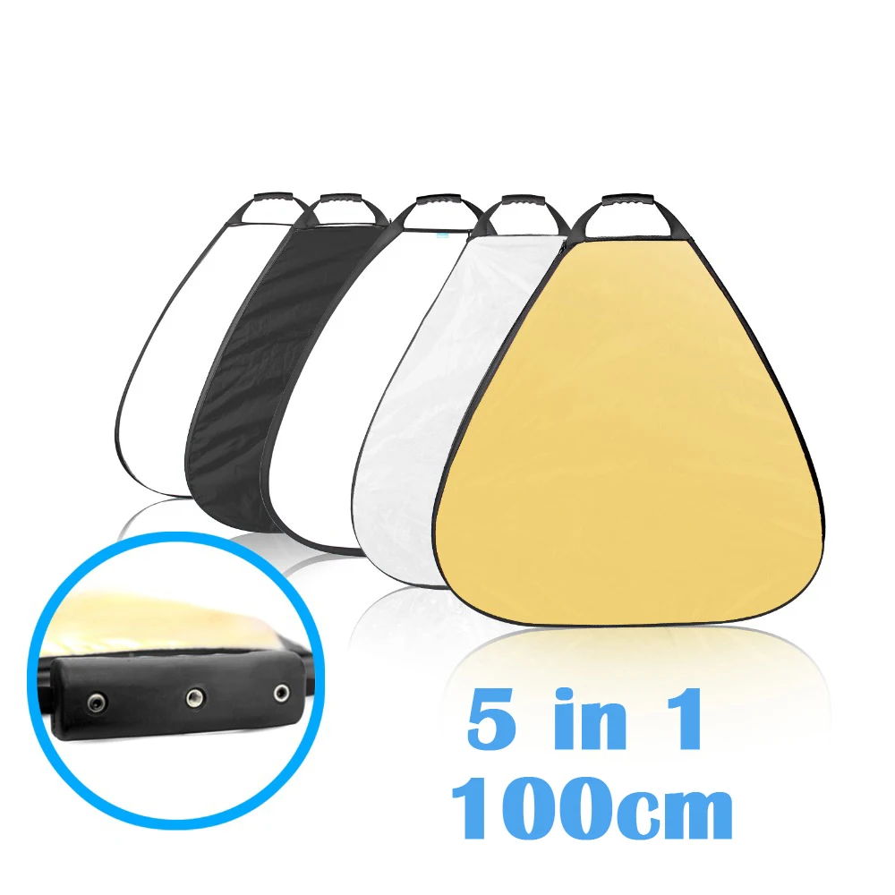 

Selens 5in1 Portable Reflector 100cm/39.4inch 5 color Triangle photography collapsible diffuser Photo Studio Accessories
