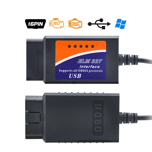 ELM327 V1.5 wifi/Bluetooth/USB PIC18F25K80 чип OBD2 диагностический считыватель кода Сканер Инструмент Мини ELM 327 для Android/iOS/Windows - Цвет: usb