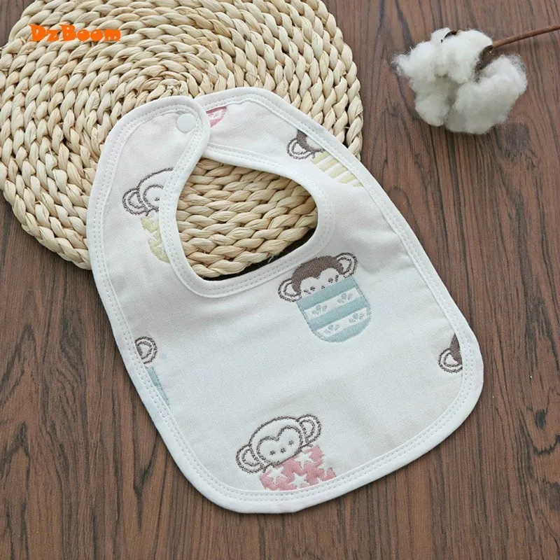 

DzBoom Cotton Print Cartoon Baby Bibs 2018 Kids Gauze Cloth Fashion Cute Samll Animal Newborn Saliva Towel Wholesale Cartoon Bib