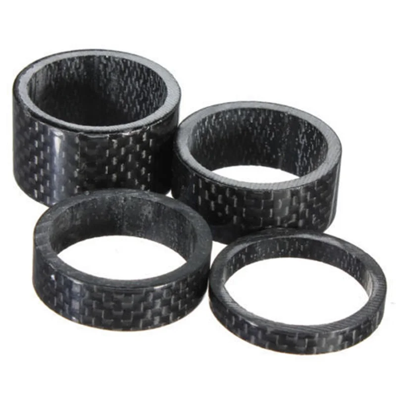 Bike Stem Washer Spacer For 1 1/8in Stem Carbon Fiber Headset Set Kit