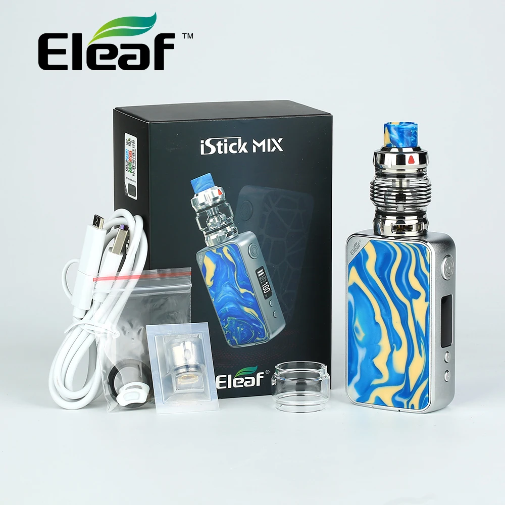 100% оригинал Eleaf iStick Mix Kit wtih 160 Вт Box MOD электронная сигарета Vape 6 5 мл ELLO POP атомайзер с