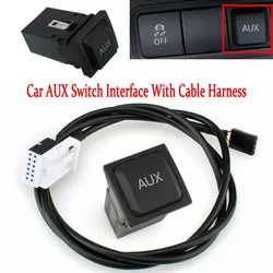Автомобильный вспомогательный переключатель кабель адаптера интерфейса в гнездо AUX кабель переключатель для Volkswagen RCD510 RCD310/300/Golf GTI MK5 TIGUAN JETTA