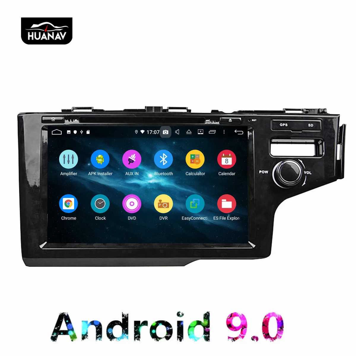 Discount DSP Android 9.0 Car DVD Player GPS navigation For Honda Fit JAZZ RHD 2014-2017 auto radio stereo multimedia player unit recorder 4