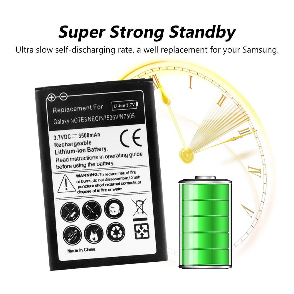 Аккумулятор для Samsung Galaxy Note 3 Neo N7502 N7505 N7506 N7506V N7500Q 3500mAh Lipo Li Po литиевая литий