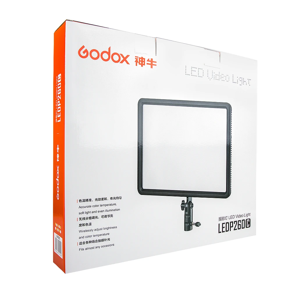 Светодиодный светильник Godox P260C ультратонкая панель 30 Вт лампа 3300K ~ 5600K для