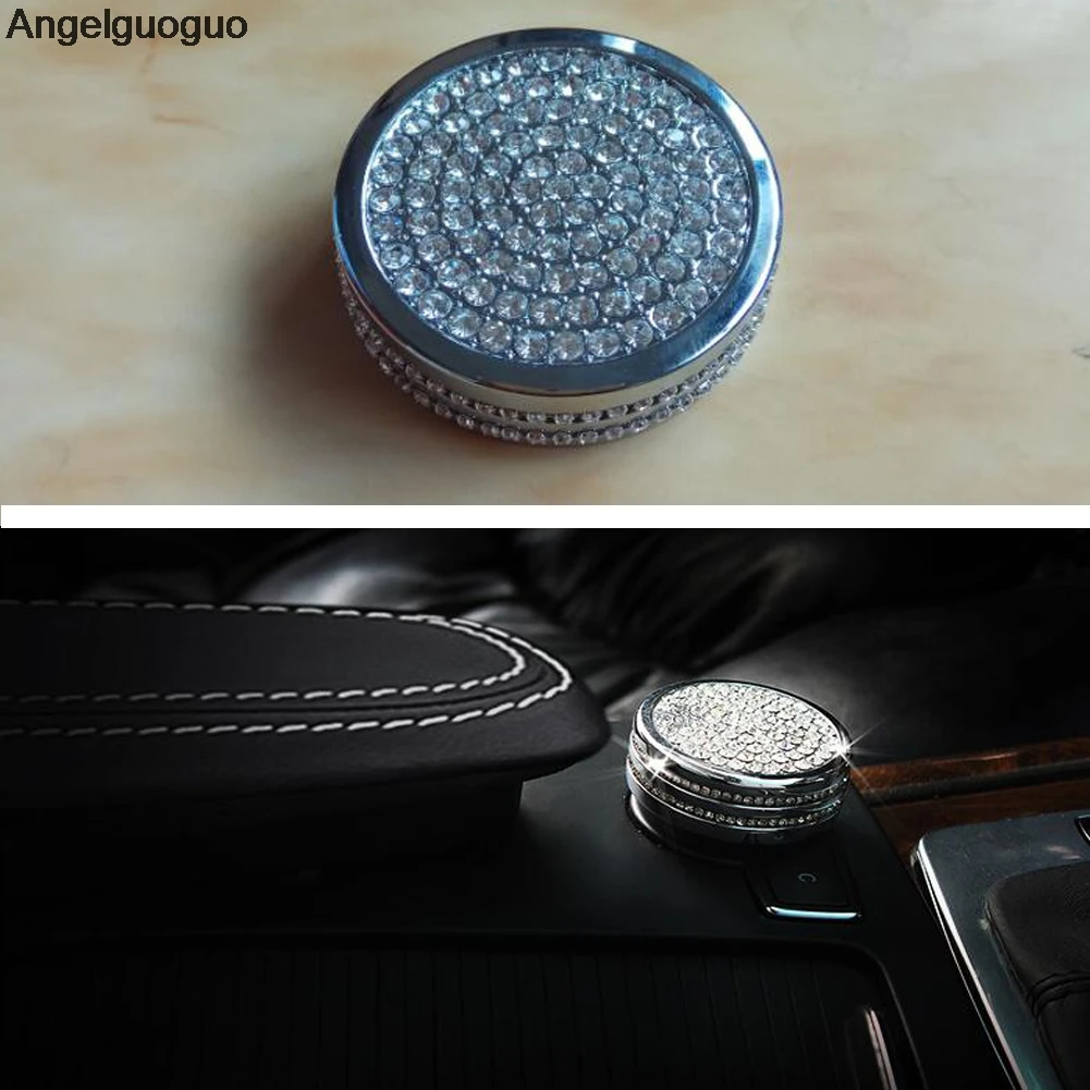 Angelguoguo Car Central control multimedia knob cover for Benz E W212 / C W204 /  A B CLA GLA  GLK  SLK AMG class
