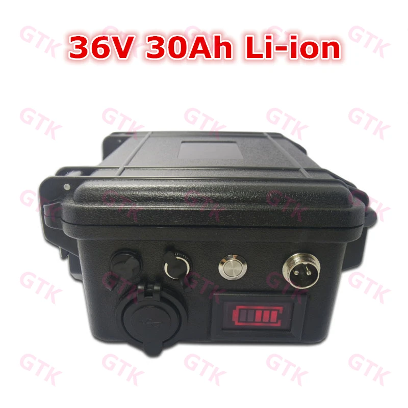 

Brand 21700 36v 30Ah rechargeable li-ion battery not lifepo4 portable case with BMS for e-bike scooter golf cart +charger