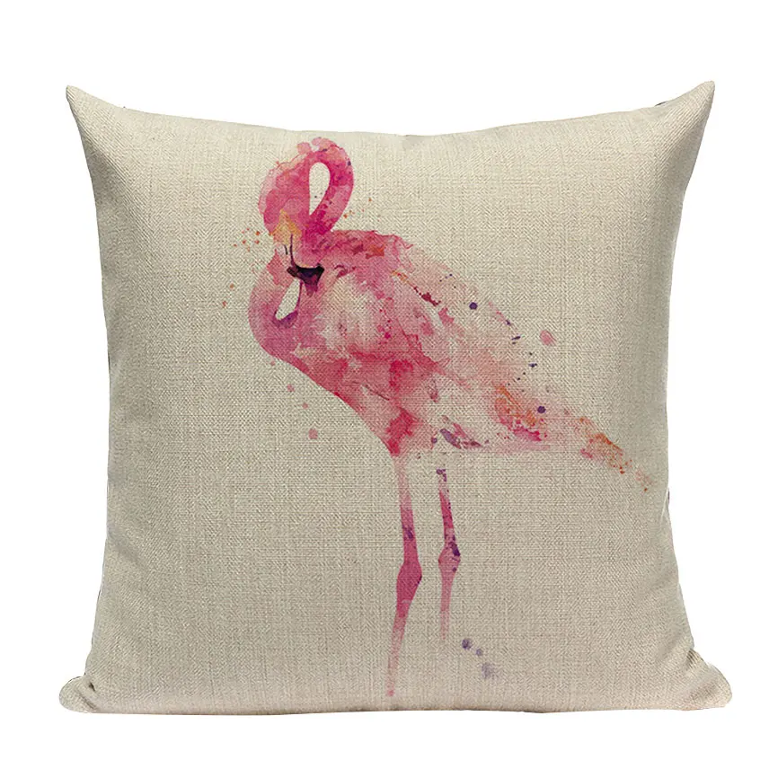 Розовый фламинго декоративные подушки для диванов дропшиппинг наволочки Фламинго подушки домашний декор на заказ - Цвет: L83-17