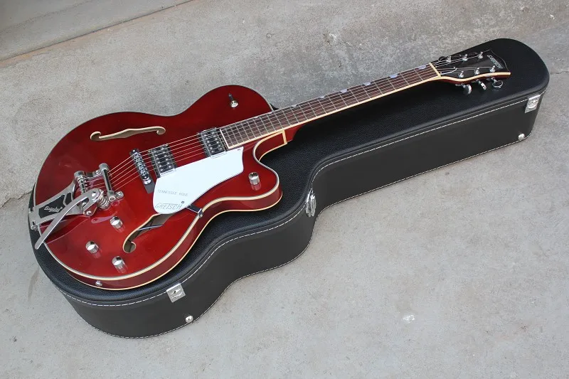 Free Shipping Tennessee rose Gretsch 6120 Semi Hollow Body Wine Red