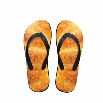 

Noisydesigns summer Men slippers Men's flip flops platform yellow food print outdoor footwear Male beach sandals flip-flops shoe