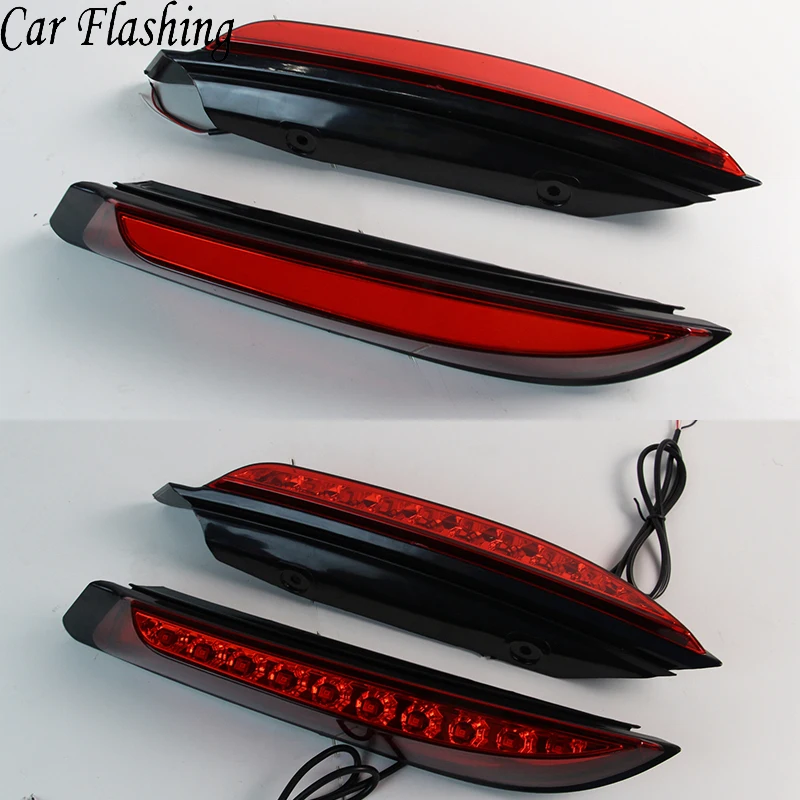 Car Flashing 1Pair Multi functions Car LED Rear Fog Lamp Brake Light