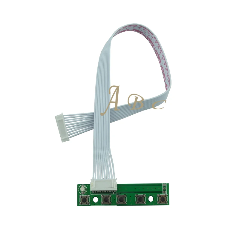 

1 Pc 10 pins cable + 5 keys keyboard for raspberry pi 3 lcd display panel matrix driver controller board module freeshipping