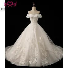 Свадебные платья с рукавами-крылышками, роскошная изящная вышивка, жемчуг, бисероплетение, на шнуровке, цвета шампанского, свадебные платья с часовым шлейфом WX0024