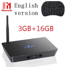 D’origine X92 2 GB/16 GB Android 6.0 Smart TV Box Amlogic S912 OCTA Core CPU 16.1 Entièrement Chargé 5G Wifi 4 K H.265 Set Top Box PK X96