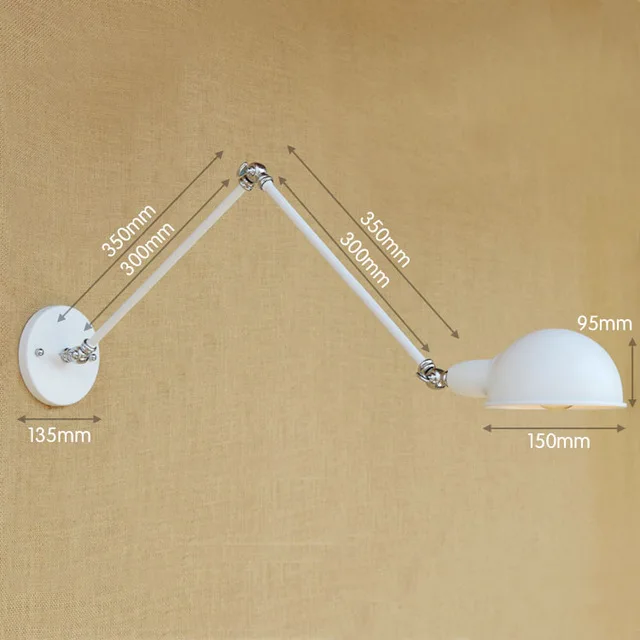 Регулируемый поворотный настенный светильник с длинным кронштейном винтажный Домашний Светильник ing Лофт промышленный настенный светильник светодиодный настенный светильник Lampen аппликация Murales - Цвет абажура: Type P
