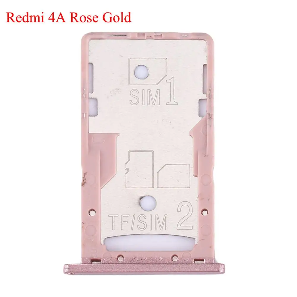 Новые sim-карты слот, разъем для лотка держатель адаптеров запасная часть для Запчасти для Xiaomi Redmi 4A/4X SIM и SIM/TF карты Адаптеры для сим-карт - Цвет: Redmi 4A Rose Gold