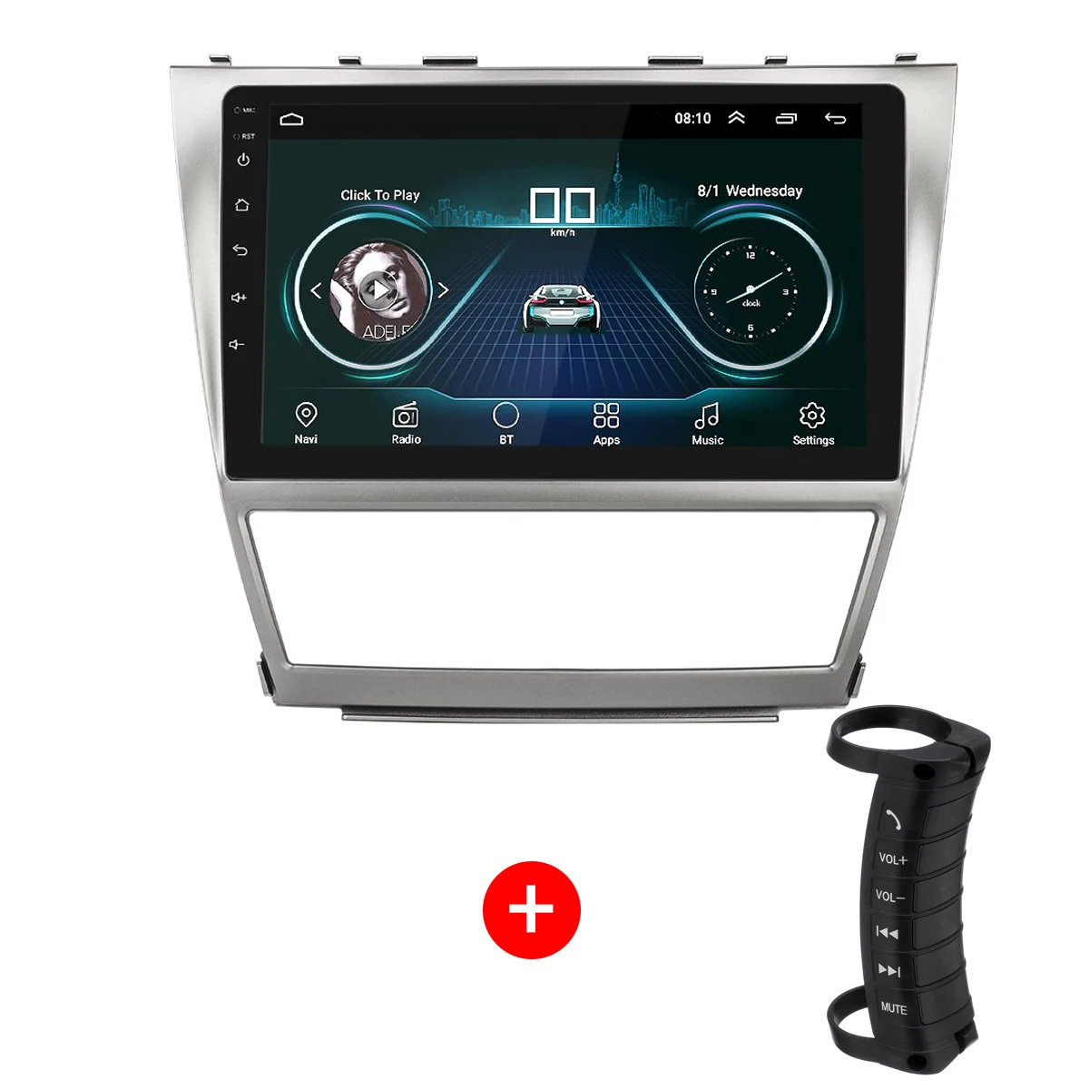 10," для Android 8,0 gps Автомагнитола стерео плеер головное устройство для Toyota Camry 2006 2007 2008 2009 2010 2011 рулевое колесо Contro - Color: with U type control