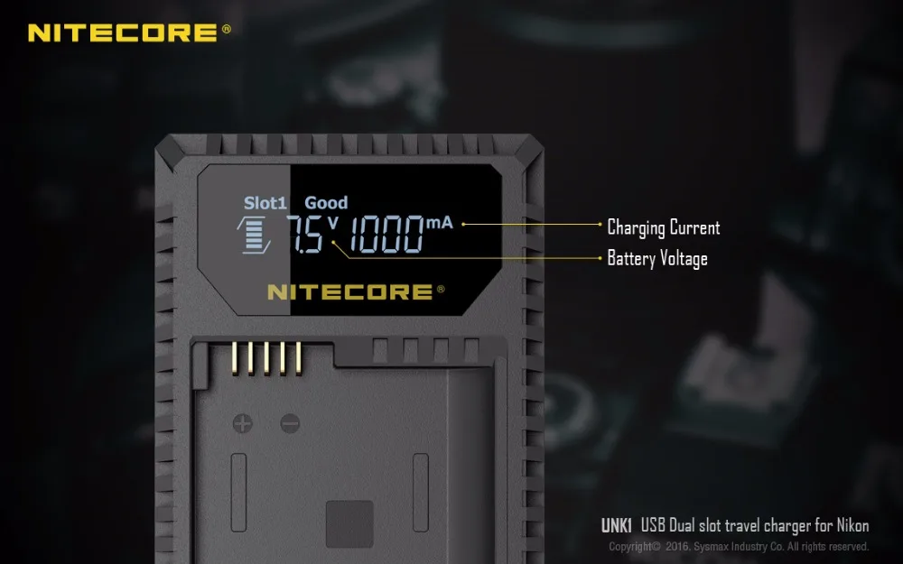 Nitecore путешествия Камера Зарядное устройство USN1 для sony NP-FW50.UNK1 для Nikon EN-EL14 EN-EL14a EN-EL15. UCN1 для Canon EOS LP-E6