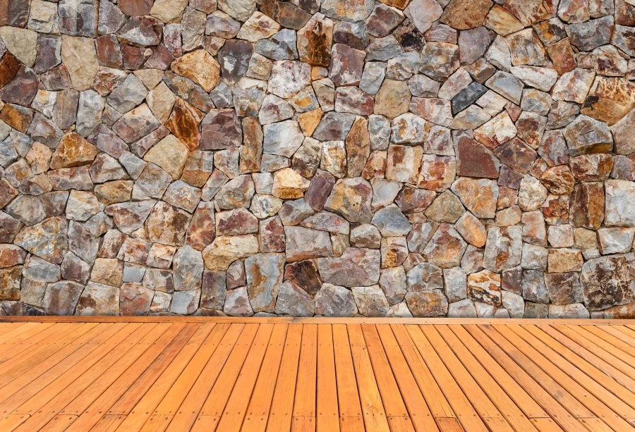 

Laeacco Retro Stacked Stone Brick Wall Wooden Floor Photography Backgrounds Customized Photographic Backdrops For Photo Studio