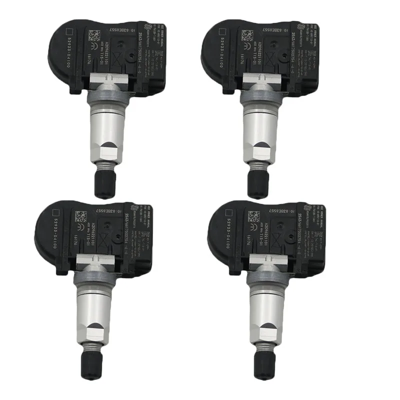 

Set 4 Auto Car TPMS Tire Pressure Sensor Monitor 52933-D4100 433Mhz For Optima Sportage Sorento Genesis Ioniq 52933D4100