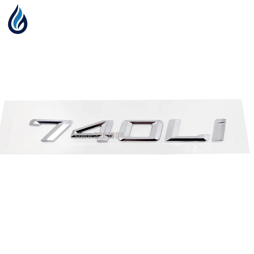 BLACK 745Li REAR TRUNK LETTERS BADGE EMBLEM FOR BMW 7-SERIES F01 F02