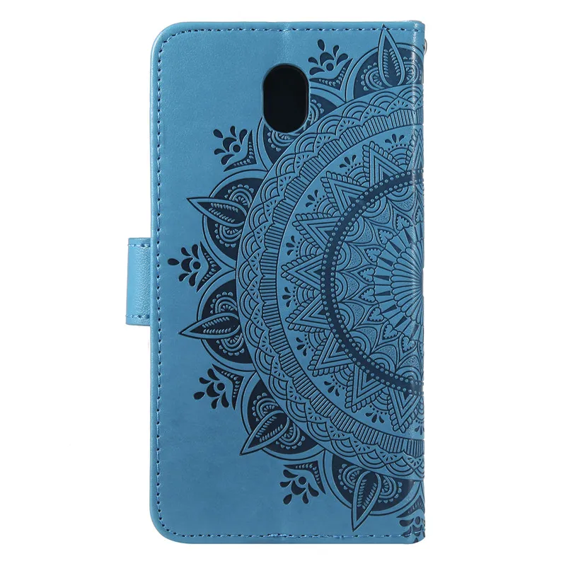 Роскошный кожаный чехол книжка Wekays с тотемным цветком для Samsung Galaxy J3 2017 J330 J5 J530 J7