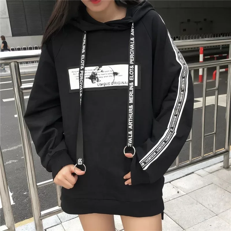  2019 harajuku Women Hoodies casual Sweatshirts bangtan boys korean Hoodie pullover black sweatshirt