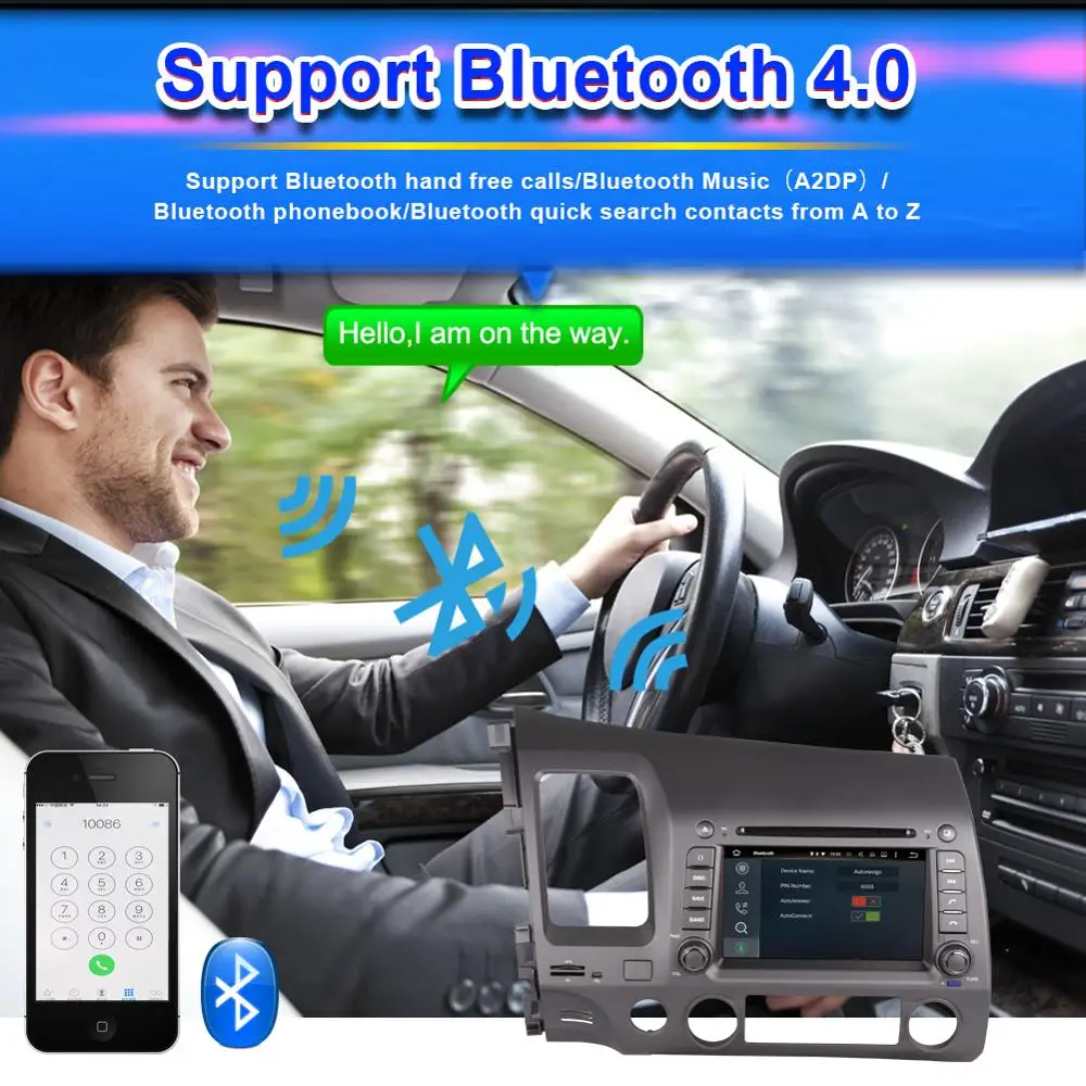 Perfect 4GB RAM Android 8.0 Octa Core Car GPS Navigation For Honda Civic Left Hand Driving 2006-2011 DVD Multimedia Player WIFI 3G 5