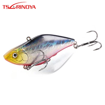

TSURINOYA VIB Fishing Lure 3Pcs 70mm 13.8g 3D Eyes Sinking Wobblers Crankbait Vibrotion Hard Plastic Artificial Bait With Hooks
