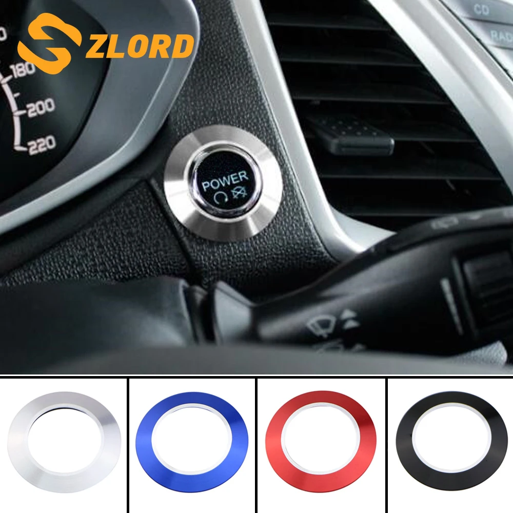 Zlord ключ кнопка старт стоп кольцо зажигания наклейка для Ford Ecosport новая фиеста 2009