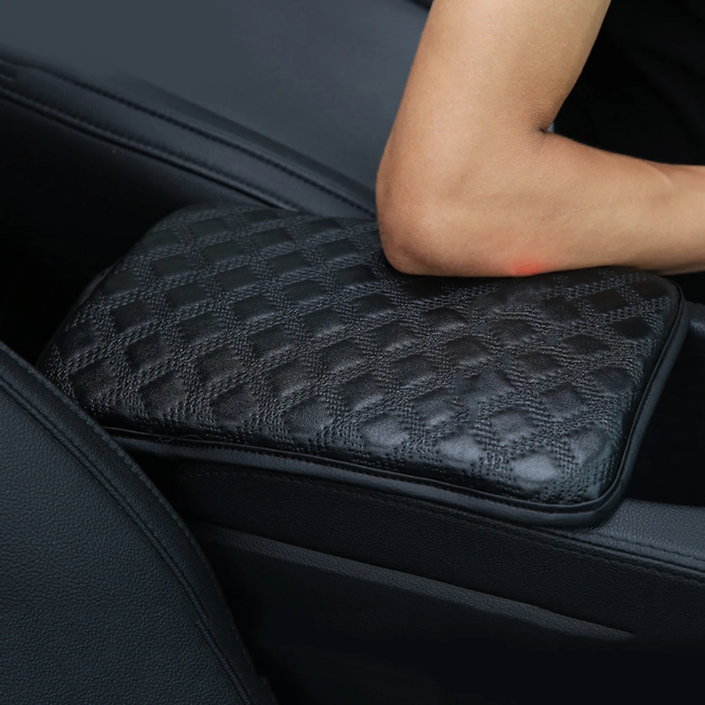 

1pc 30*21cm Universal Car Armrest Pad Cover, Automobiles Car Center Console Armrest Cover PU Leather Cushion Protector