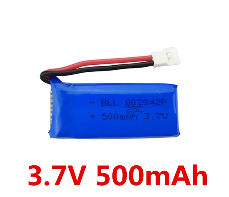 

Wholesale High Quality 3.7V 500mAh 25C Battery For Hubsan X4 H107 H107L H107C H107D V252 JXD385 X5C X5SCheap Price
