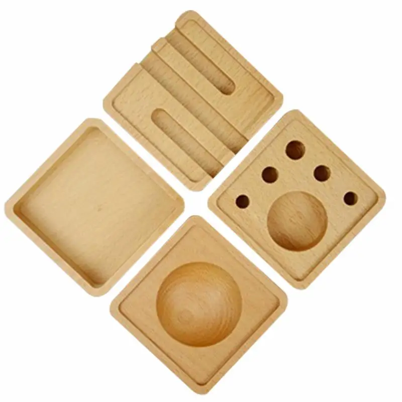 

Wooden Desktop Combination Storage Box Stationery Wooden Box Business Card Holder Mobile Phone Holder Storage Supplies