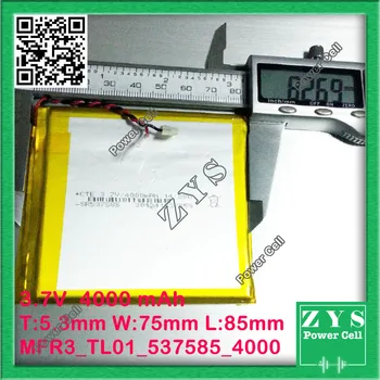 

Safety Packing (Level 4) 1 pcs. 3.7V 400mAh battery 537585 Lithium Polymer Rechargeable Battery Li Po li ion For Mp3 DVD Camera